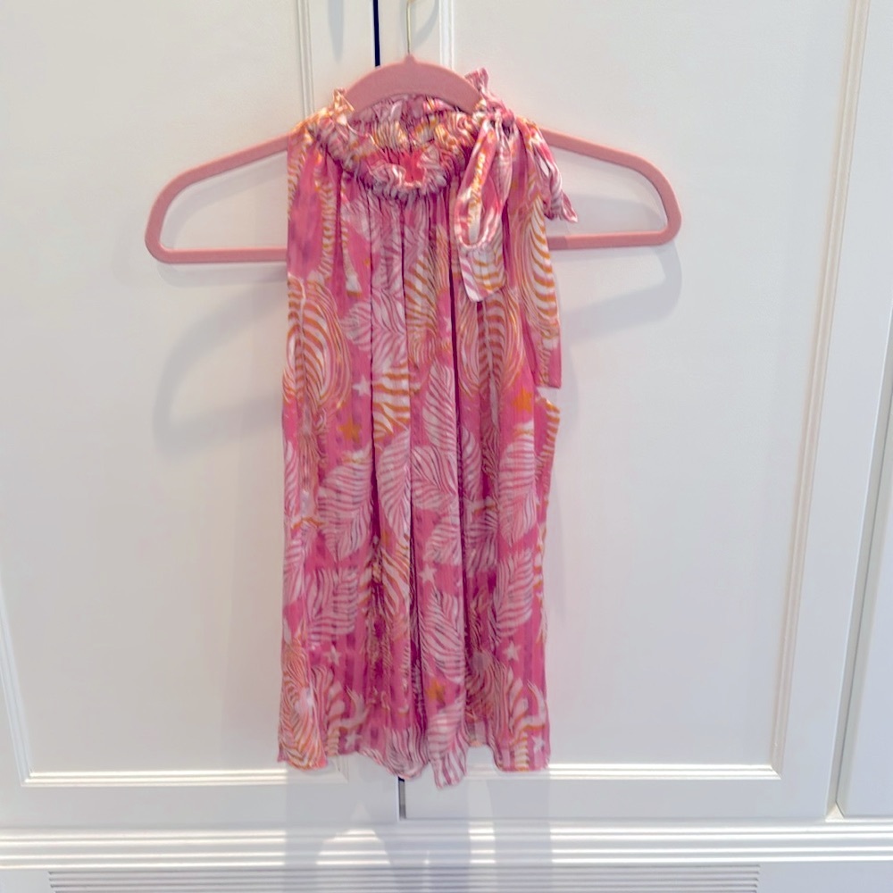 Pink Ruffle Ramy Brook Blouse